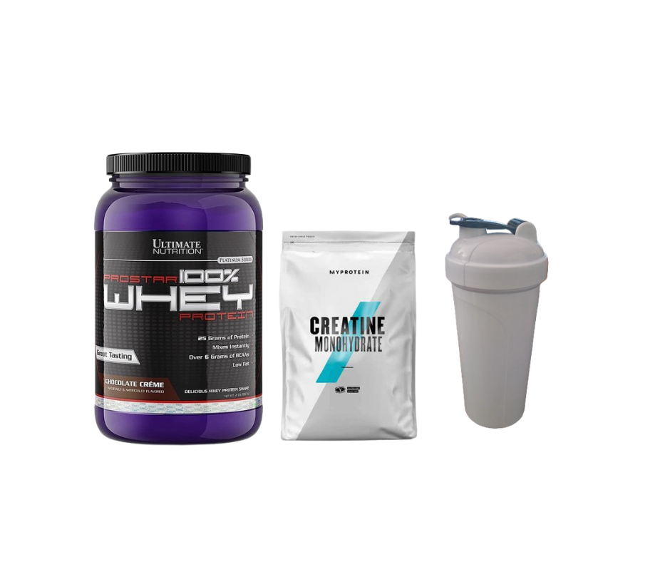 Pack GATO CHOCHITO ( whey prostar 2lbultimate nutrition +creatina My protein 250gr + shaker)