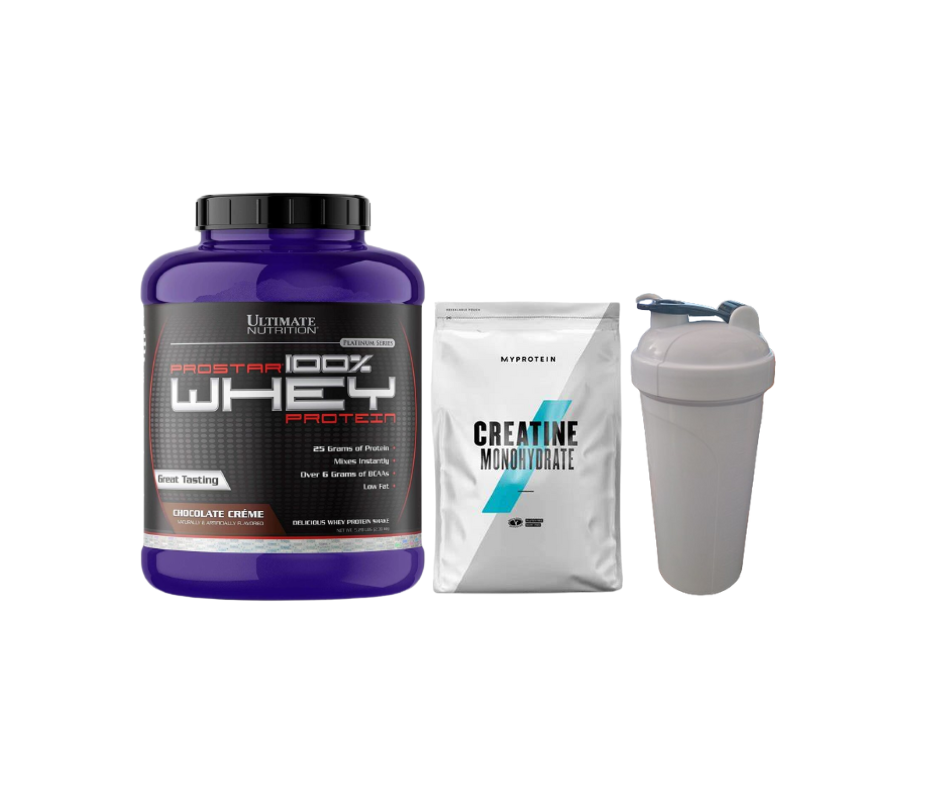 Pack GATO CHOCHITO ( whey prostar 5lb ultimate nutrition +creatina My protein 250gr + shaker)