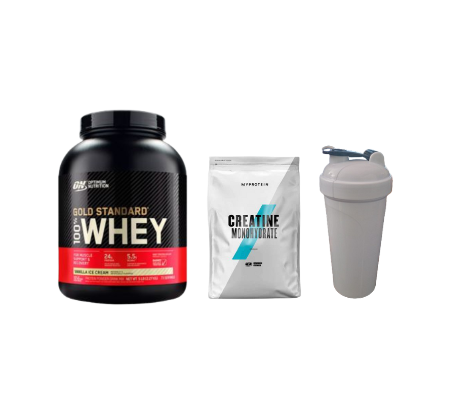 Pack GATO (gold standar whey 5lb+creatina My proteina 250gr +shaker)