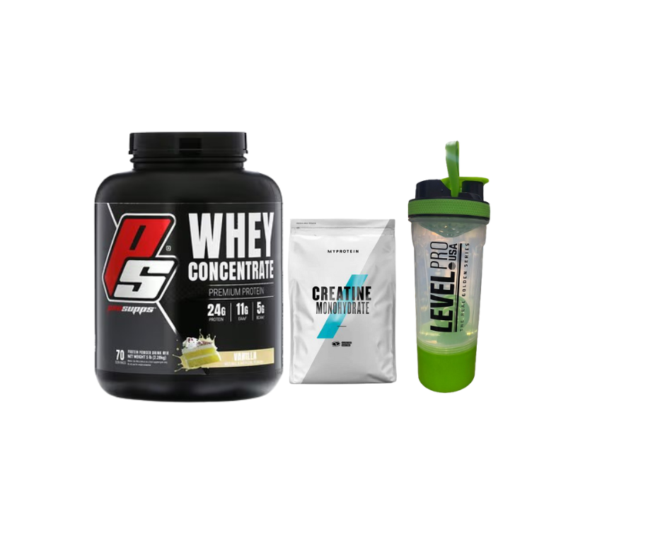 Pack GATO TECHERO (whey concentrate PS 5LB+ creatina My protein 250gr+shaker)