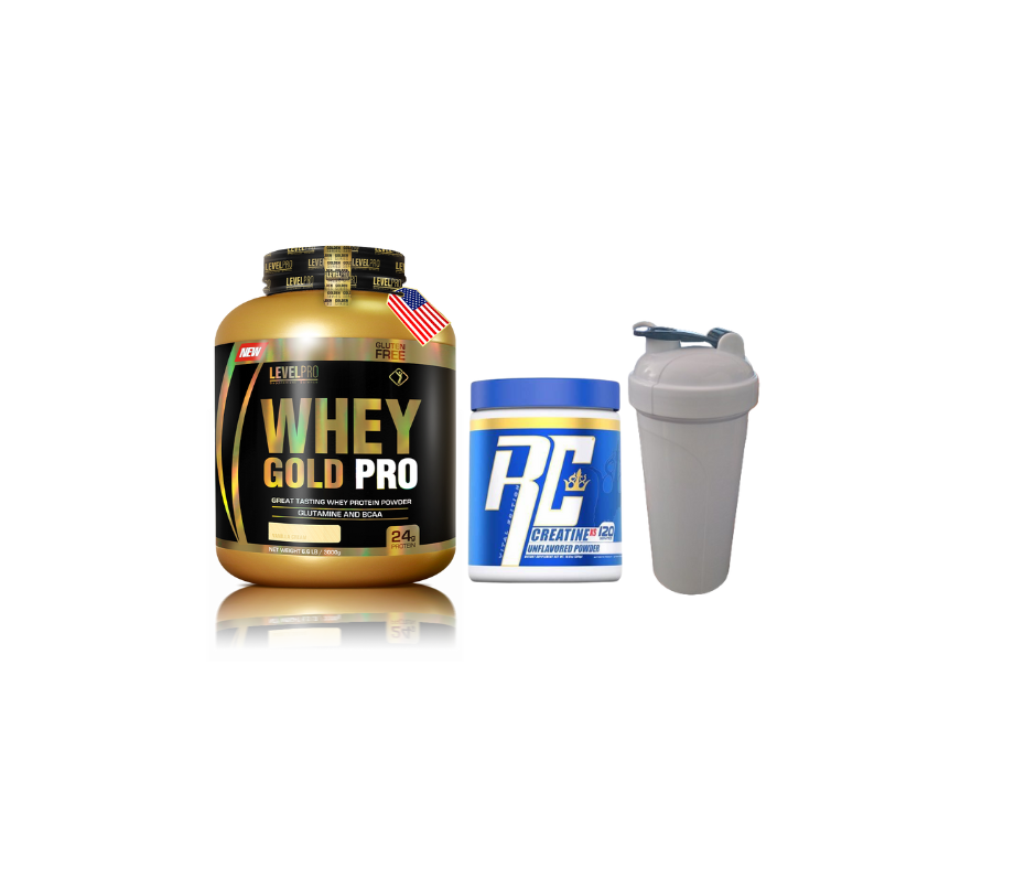 Pack GATO TRAKA  (whey gold pro 3kilos + creatina RC 300gr +Shaker)